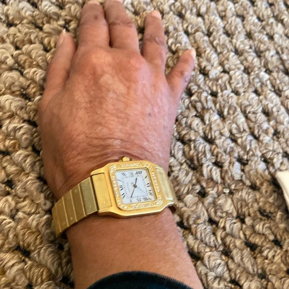 Genuine 18k Gold & Diamond Cartier Time Piece - Picture 1 of 9